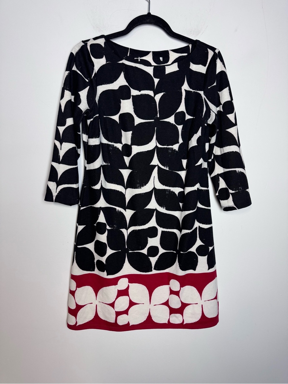 London Times Print Dress Pink Black Size 6
